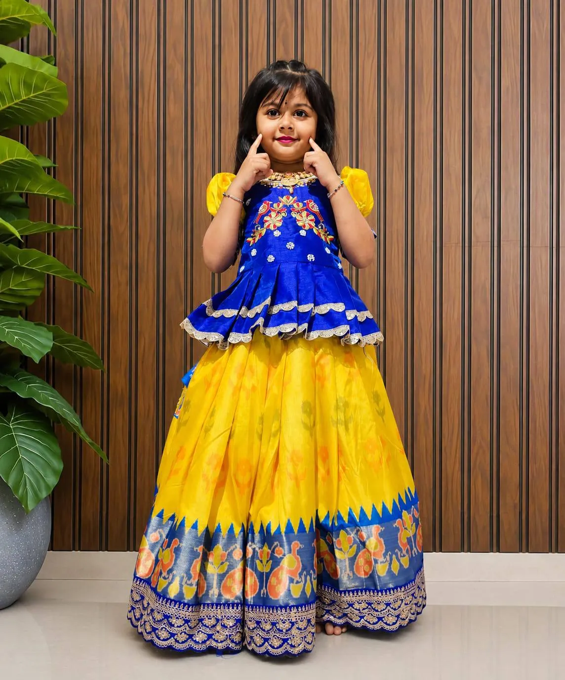 Stylish Pari Silk Printed Embroidery Work Kids Wear Designer Lehenga Choli 2026