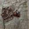 SS1010 5584 Fandy Satin Embroidery Wedding & Party Wear Saree