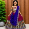 Beautiful Pari Paithani Silk Zari Weaving Work Festival kids Wear lehenga choli 2026