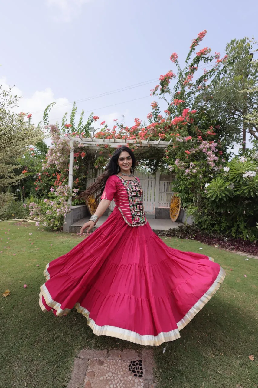 Moni 5078 Kora Cotton Kutchi Work Chaniya Choli Navratri Collection