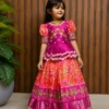 Stylish Pari Silk Printed Embroidery Work Kids Wear Designer Lehenga Choli 2026