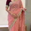 Latest Kusum Sonam Georgette Silk Sequence Embroidery Party Wear Saree for Women 2026