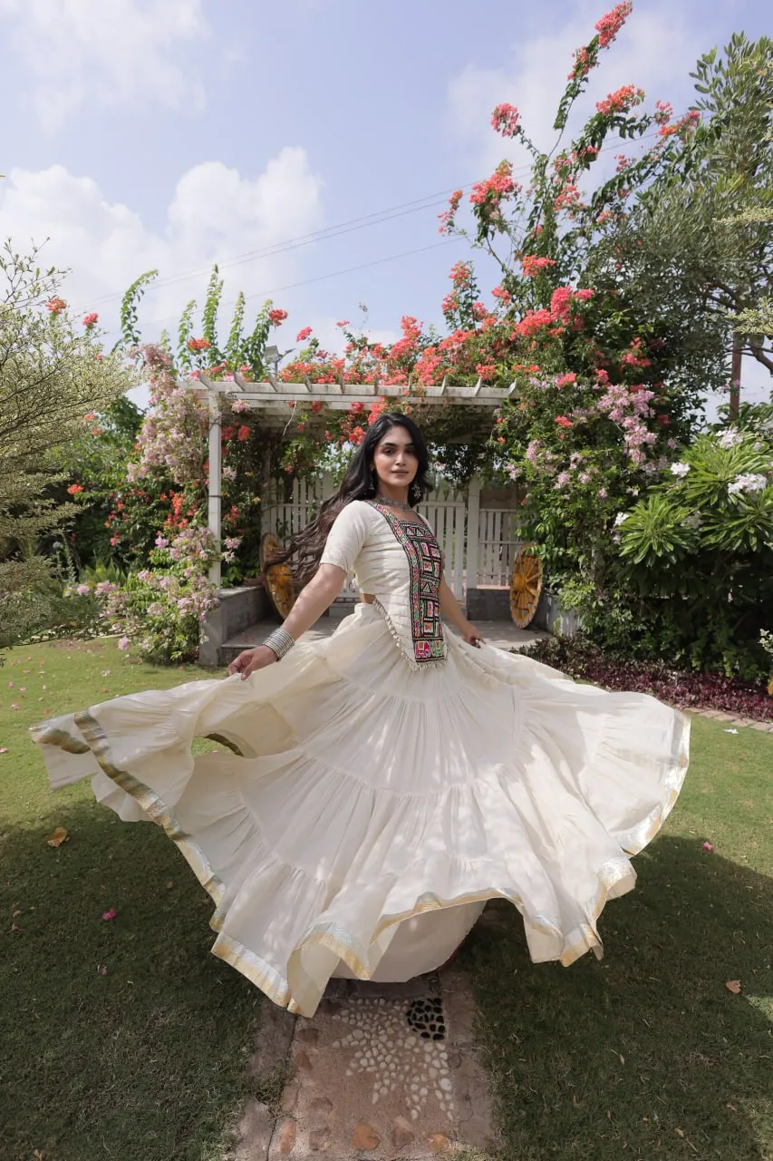 Moni 5078 Kora Cotton Kutchi Work Chaniya Choli Navratri Collection