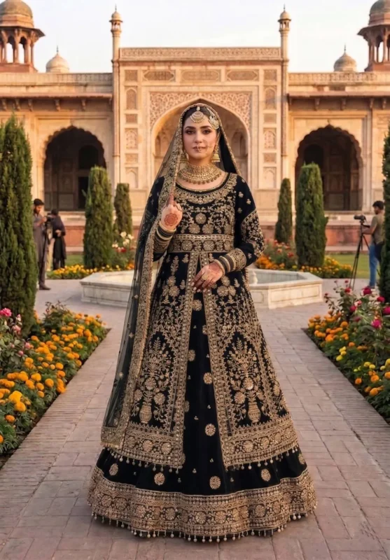 Stylish Kb 8103 Velvet Sequence Embroidery Work Trending Bridal Indo Western Lehenga 2026