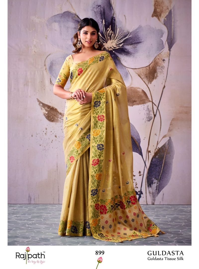 Rajpath Guldasta Tissue Silk Beautiful Saree Collection Wholesale