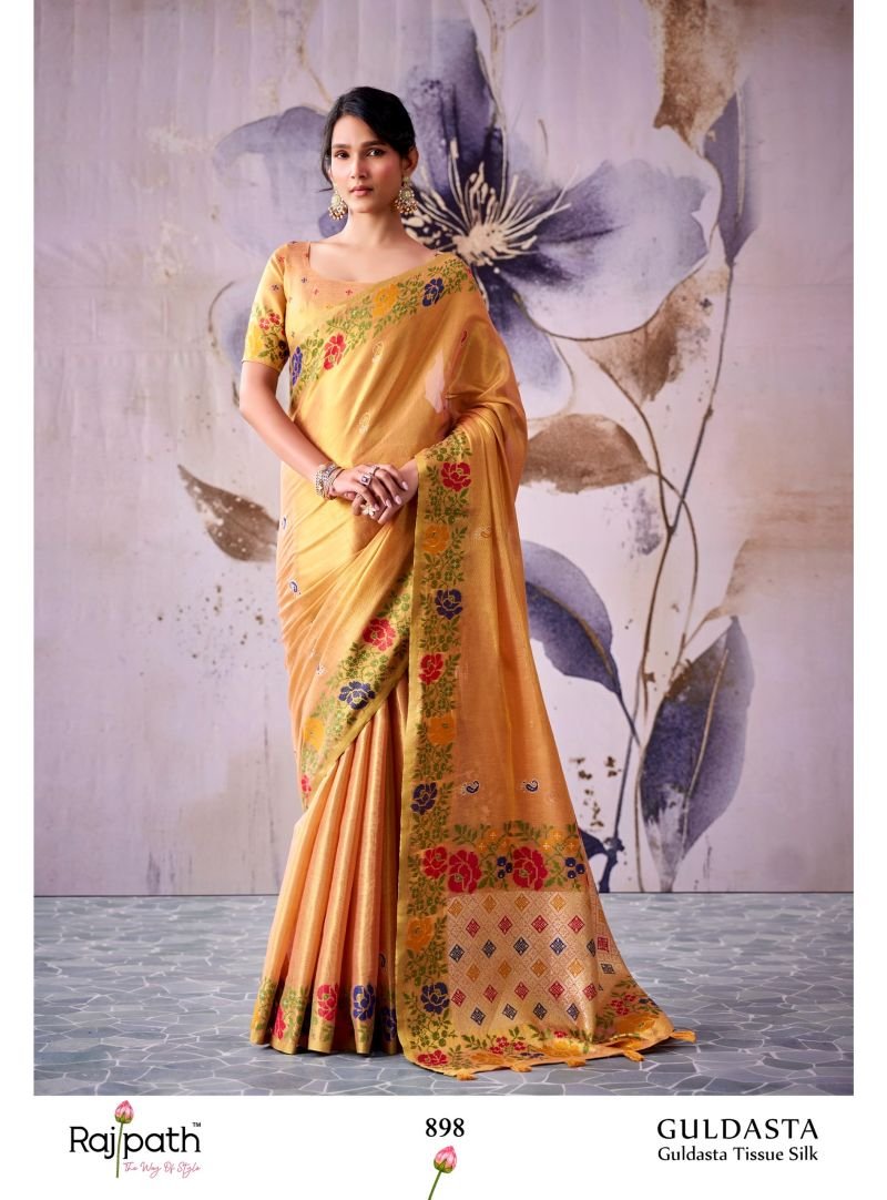 Rajpath Guldasta Tissue Silk Beautiful Saree Collection Wholesale