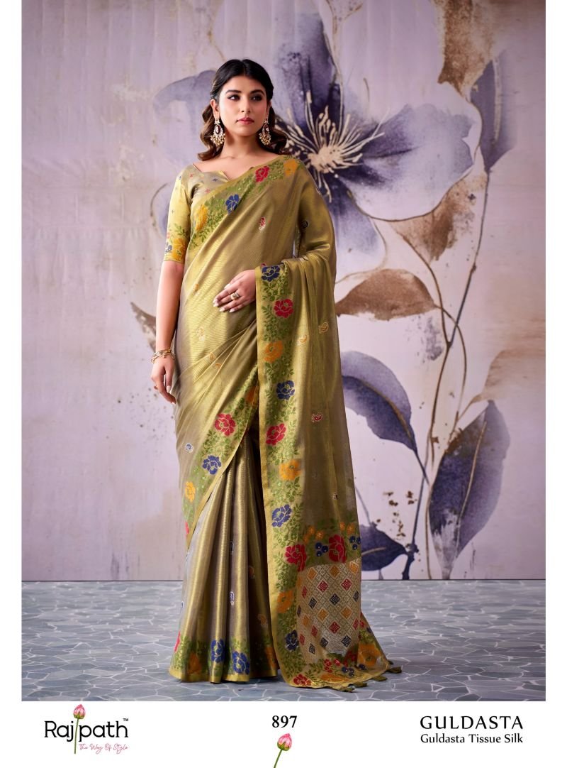 Rajpath Guldasta Tissue Silk Beautiful Saree Collection Wholesale