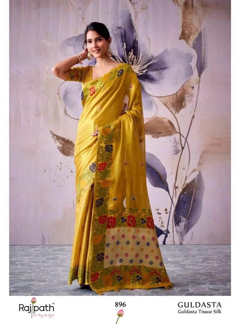 Rajpath Guldasta Tissue Silk Beautiful Saree Collection Wholesale
