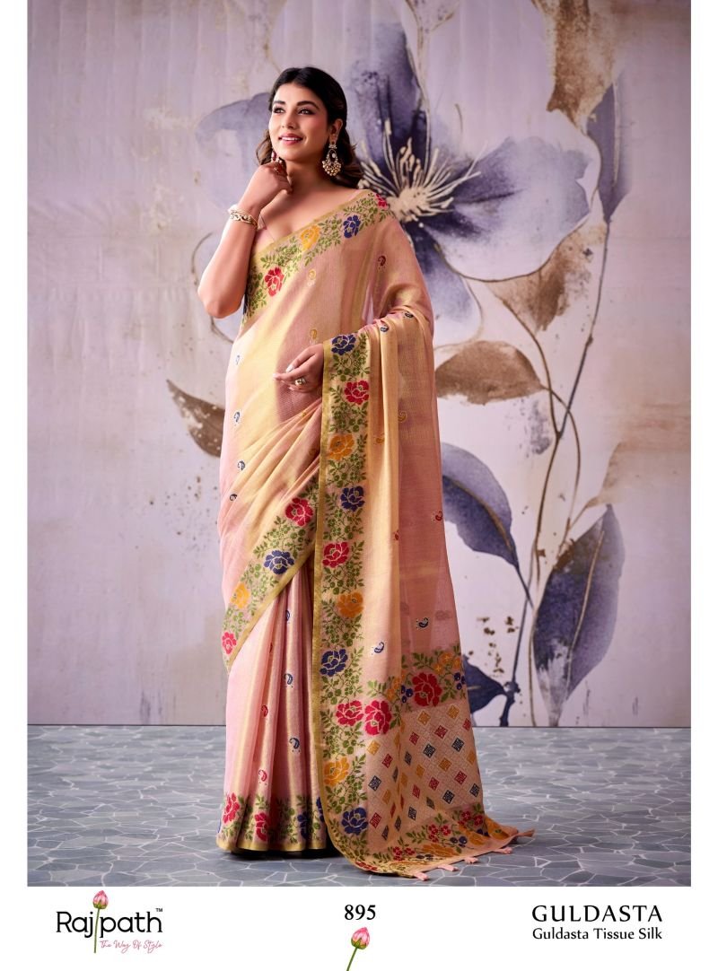 Rajpath Guldasta Tissue Silk Beautiful Saree Collection Wholesale