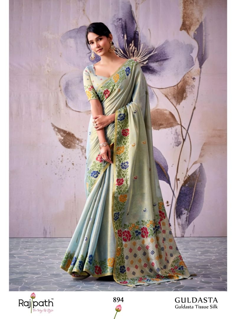 Rajpath Guldasta Tissue Silk Beautiful Saree Collection Wholesale