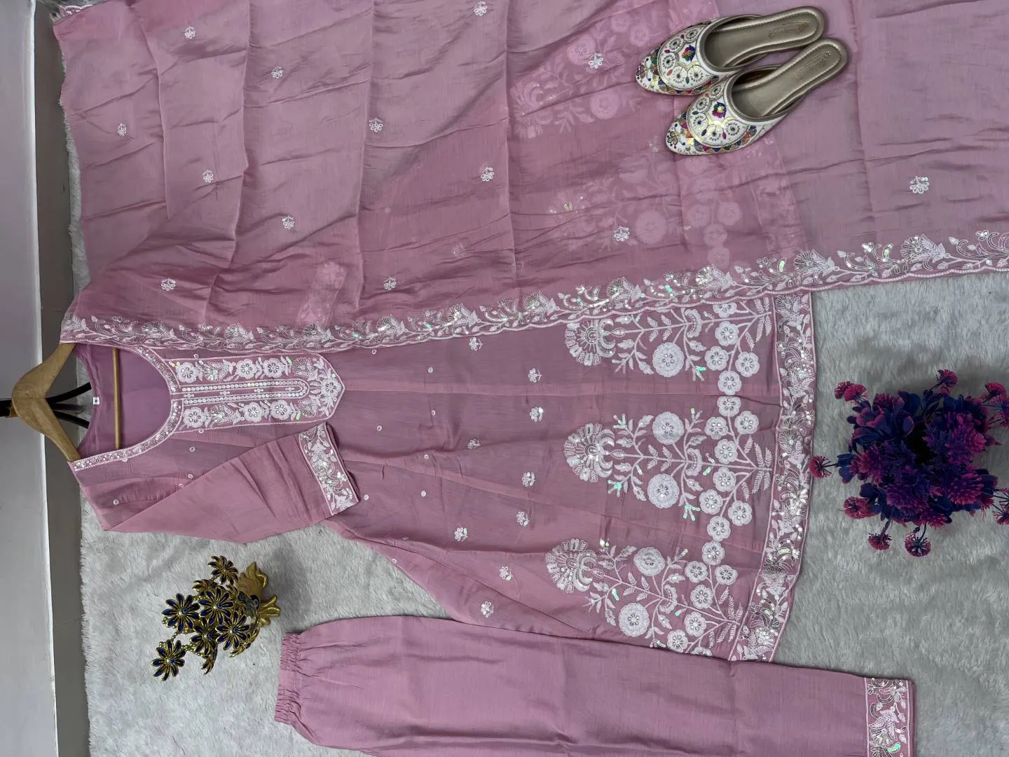 Beautiful ASD 7112 Roman Silk Sequence Embroidery Work Readymade Dress 2026
