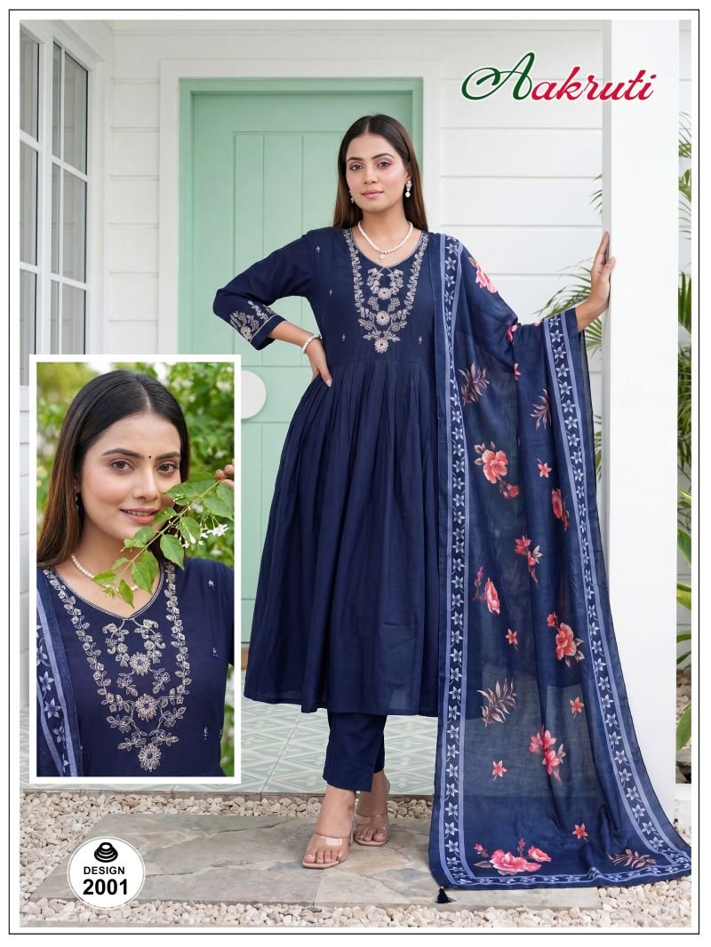 Stylish Aakruti Vol 2 Roman Silk Plain Embroidered Kurti Set Collection Wholesale 2026