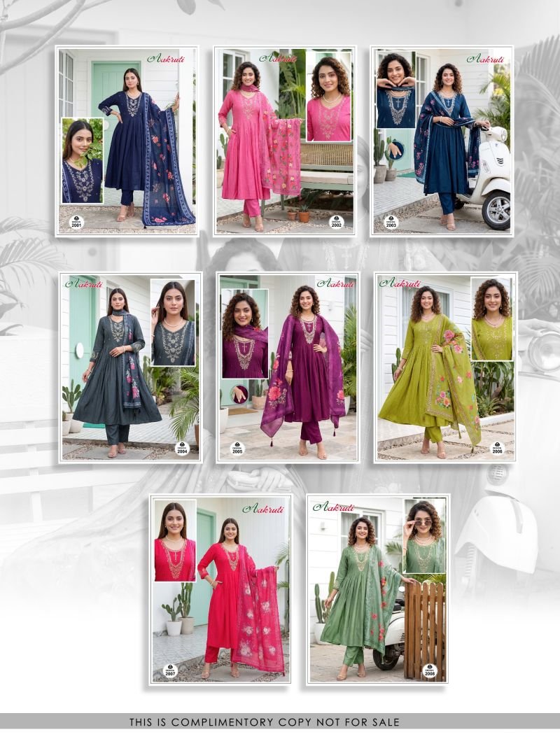 Stylish Aakruti Vol 2 Roman Silk Plain Embroidered Kurti Set Collection Wholesale 2026
