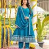Beautiful Aanchi Hasti Vichitra Embroidred Kurti With Botton Dupatta Wholesale 2026