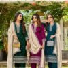 Aanchi Jasmit Vichitra Silk Embroidered Kurti With Bottom Dupatta Wholesale