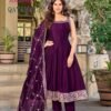 Buy Aanchi Qayamat Vichitra Silk Embroidered Anarkali Kurti With Bottom Dupatta Wholesale 2026