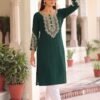 Launching Aanchi Suman Fancy Fabric Embroidered Kurti Collection Wholesale 2026