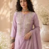 Alizeh 7106 To 7109 Roman Silk Embroidered Kurti With Bottom Dupatta Wholesale