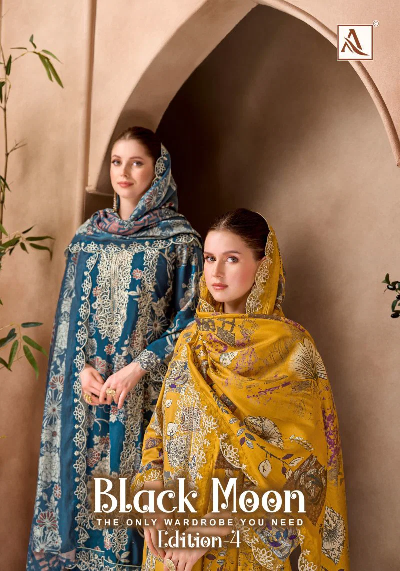 Alok Black Moon Edition 04 Viscose Rayon Discharge Printed Dress Material Wholesale