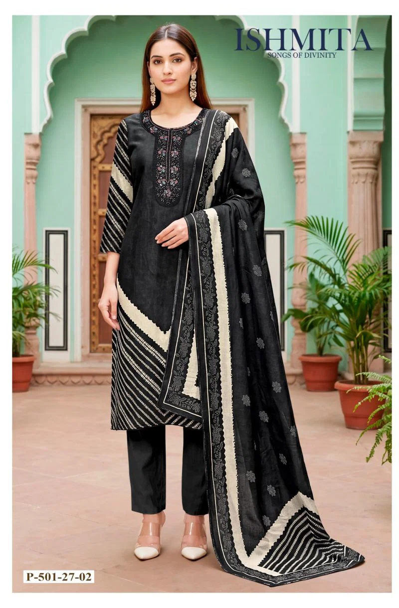 Alok Ishmita Viscose Maslin Printed Dress Material Collection Wholesale