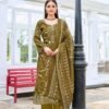 Alok Nadia Hussain Zam Cotton Foil Print Embroidered Dress Material Collection Wholesale