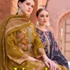 Alok Vastrika Viscose Dicharge Print Embroidered Dress Material Wholesale