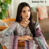 Alzohaib Rahma Vol 1 Chiffon Dupatta Cotton Patch Work Pakistani Suit Collection Wholesale