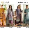 Stylish Alzohaib Rahma Vol 1 Chiffon Dupatta Cotton Patch Work Pakistani Suit Collection Wholesale 2026