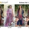 Alzohaib Rahma Vol 2 Chiffon Dupatta Cotton Patch Work Pakistani Suit Collection Wholesale