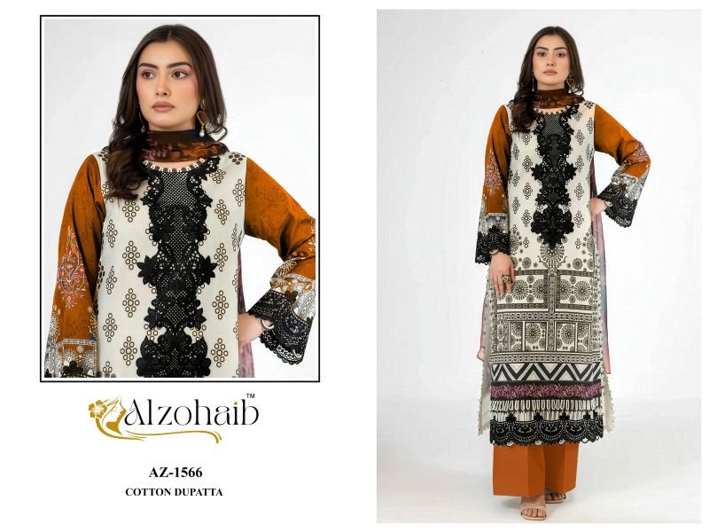 Buy Alzohaib Zaynah Vol 1 Chiffon Dupatta Cotton Patch Work Salwar Kameez Wholesale 2026
