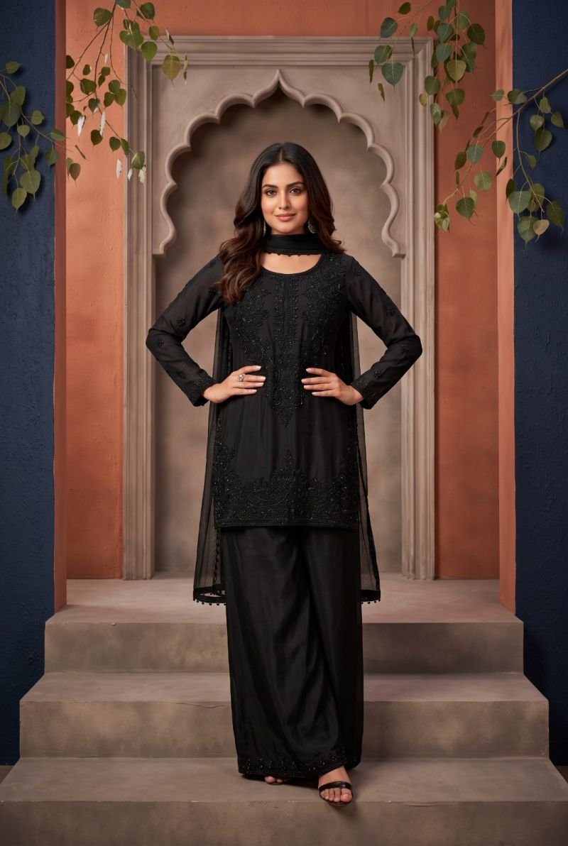 Launching Aurraa Leena Chinon Beads Work Kurti Sharara With Dupatta Collection Wholesale 2026