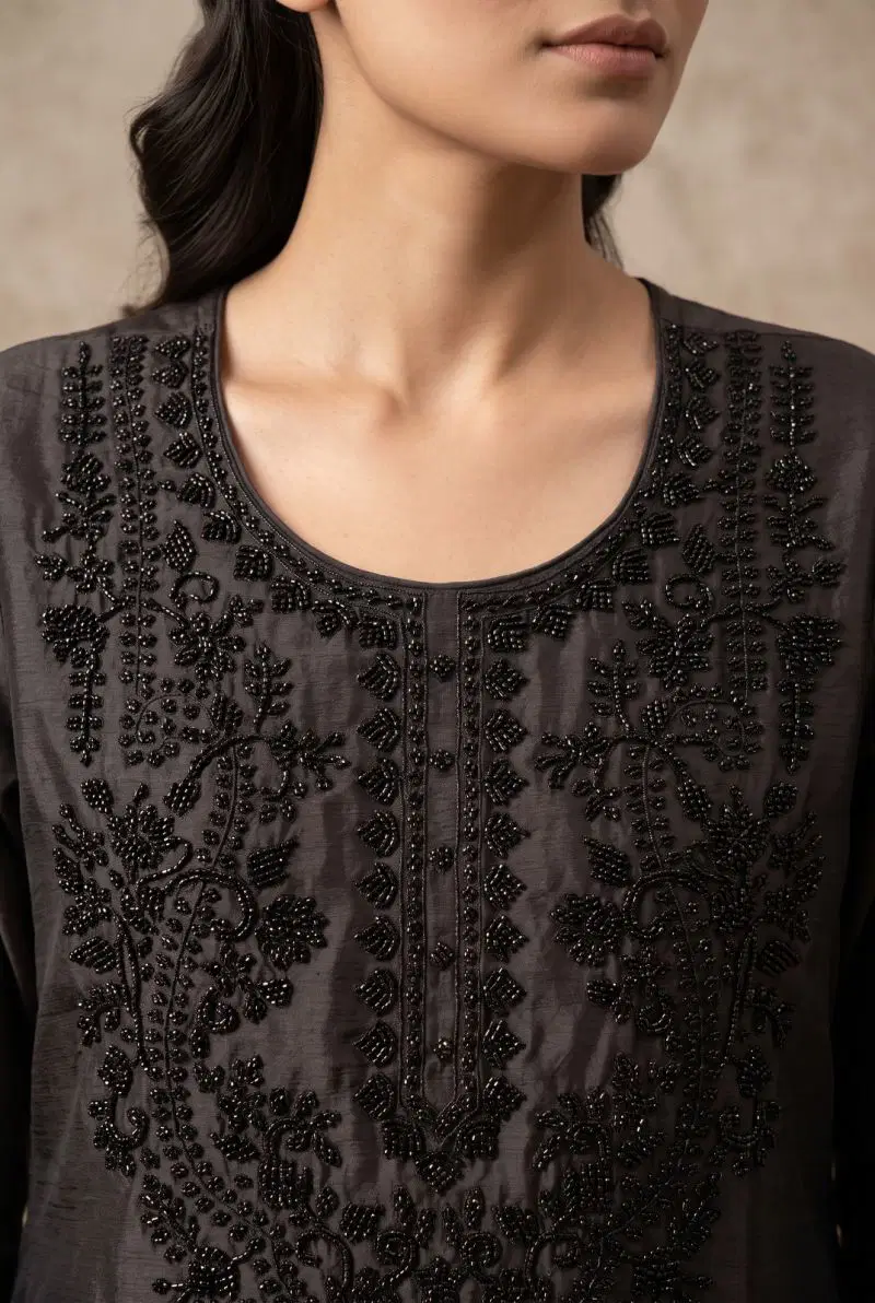 Launching Aurraa Leena Chinon Beads Work Kurti Sharara With Dupatta Collection Wholesale 2026