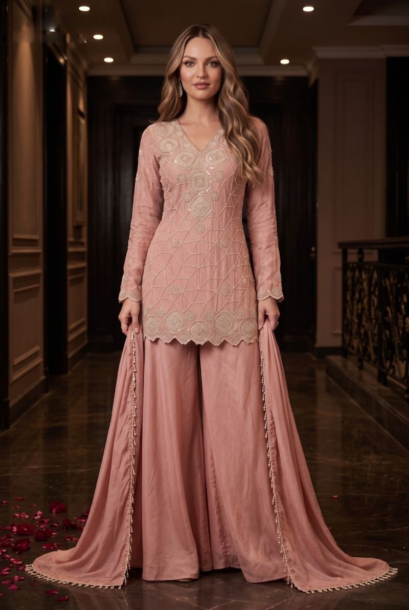 Aurraa Maleeka Chinon Beads Work Salwar Kameez Collection Wholesale