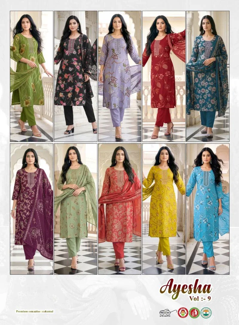 Beautiful Ayesha Vol 9 Vartican Printed Kurti With Bottom Dupatta Wholesale 2026