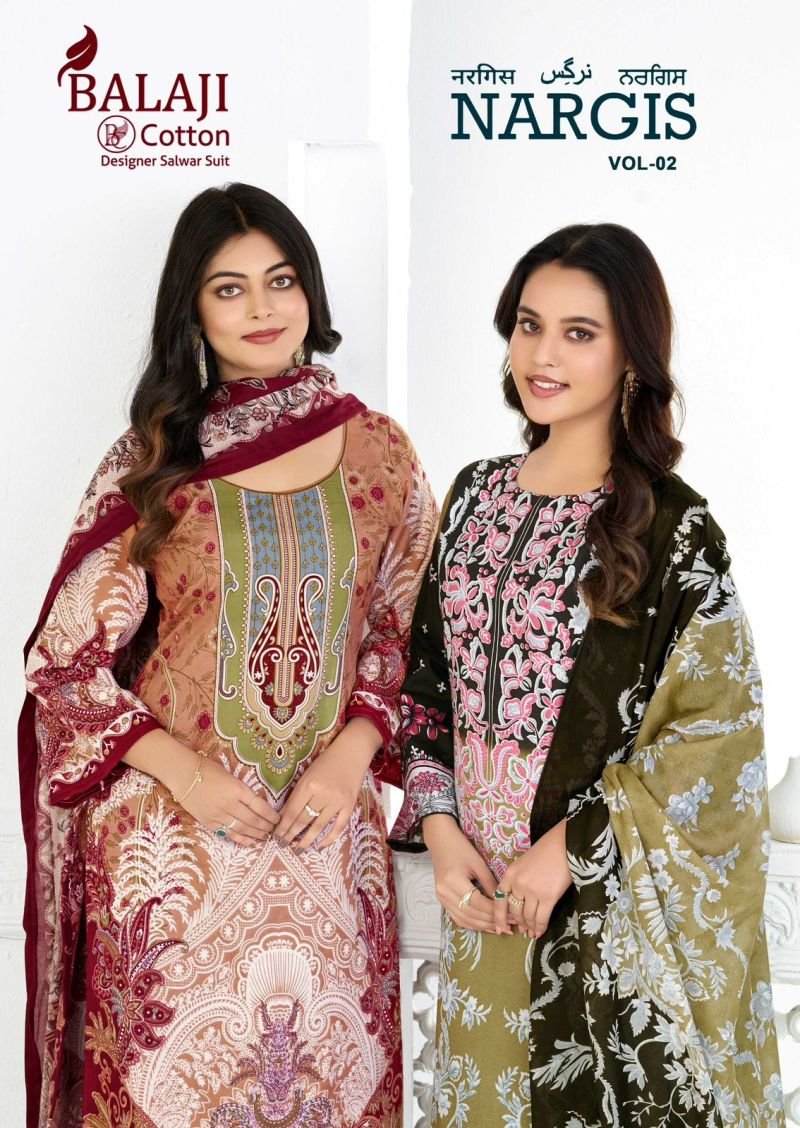 Balaji Nargis Vol 2 Readymade Cotton Karachi Kurti Pant With Dupatta Wholesale