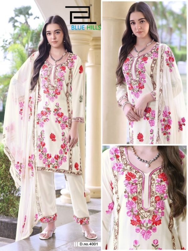 Buy Blue Hills Amanat Rayon Embroidered Kurti With Bottom Dupatta Wholesale 2026
