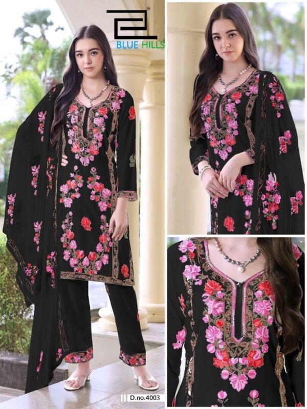 Buy Blue Hills Amanat Rayon Embroidered Kurti With Bottom Dupatta Wholesale 2026