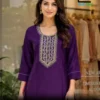Blue Hills Fifa Embroidered Kurti With Skirt Collection Wholesale