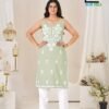 Stylish Blue Hills Hanshvi Rayon Thread Work Kurti With Bottom Wholesale 2026