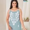 Stylish Blue Hills Hanshvi Rayon Thread Work Kurti With Bottom Wholesale 2026