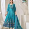 Beautiful Blue Hills Huma Vol 5 Plus Size Rayon Thread Embroidered Flair Kurti With Bottom Dupatta Wholesale 2026