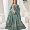 Beautiful Blue Hills Huma Vol 5 Plus Size Rayon Thread Embroidered Flair Kurti With Bottom Dupatta Wholesale 2026