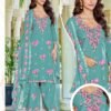 Stylish Blue Hills Jannat Vol 3 Rayon Embroidered Kurti With Bottom Dupatta Wholesale 2026