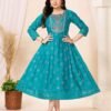 Latest Deecee Aarzoo Gadwal Foil Printed Flared Kurti Collection Wholesale 2026