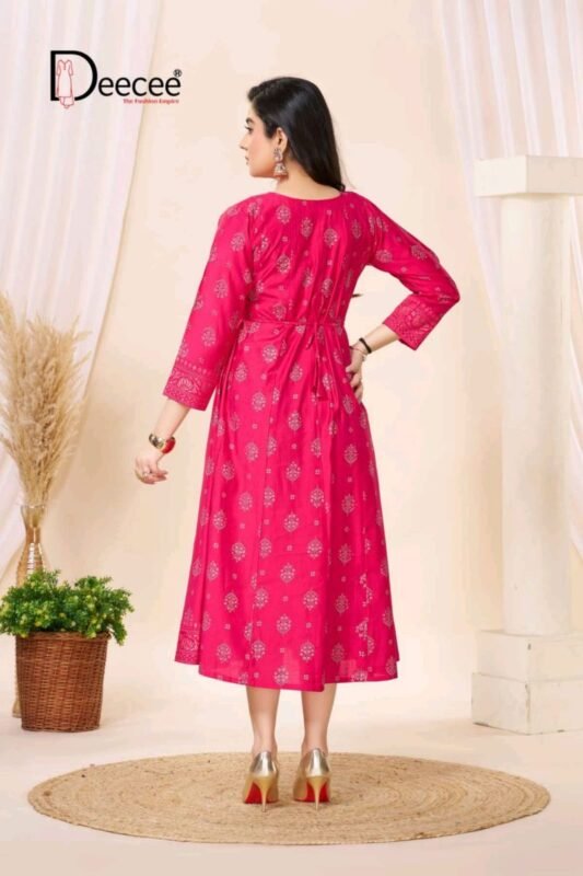 Latest Deecee Aarzoo Gadwal Foil Printed Flared Kurti Collection Wholesale 2026