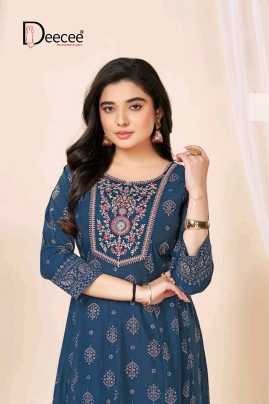 Latest Deecee Aarzoo Gadwal Foil Printed Flared Kurti Collection Wholesale 2026