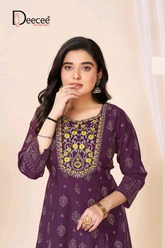 Latest Deecee Aarzoo Gadwal Foil Printed Flared Kurti Collection Wholesale 2026