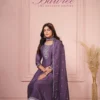 Deecee Bawree Vichitra Silk Embroidered Falared Kurti With Bottom Dupatta Wholesale