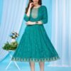 Latest Deecee Vitara Roman Glass Embroidered Flared Kurti Collection Wholesale 2026