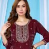 Latest Deecee Vitara Roman Glass Embroidered Flared Kurti Collection Wholesale 2026